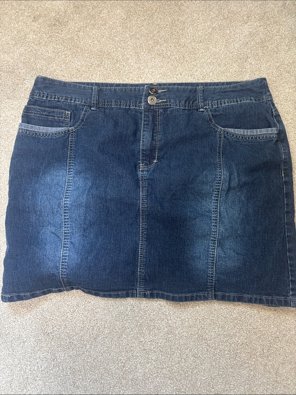 Christopher & Banks Dark Blue Denim Mini Skirt